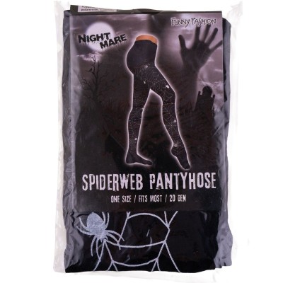 Punčochy dámské černé pavučiny