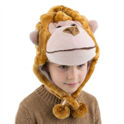 Dětská čepice s bambulemi Opička