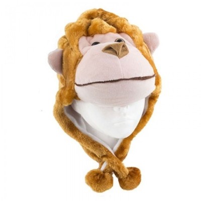 Dětská čepice s bambulemi Opička