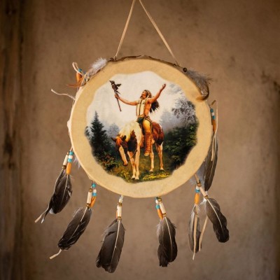 Indiánská dekorace bubínek 25cm