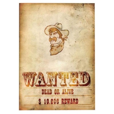 Western plakát HLEDÁ SE WANTED