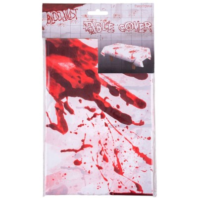 Plastový party ubrus Krvavé šmouhy 270 x 136 cm