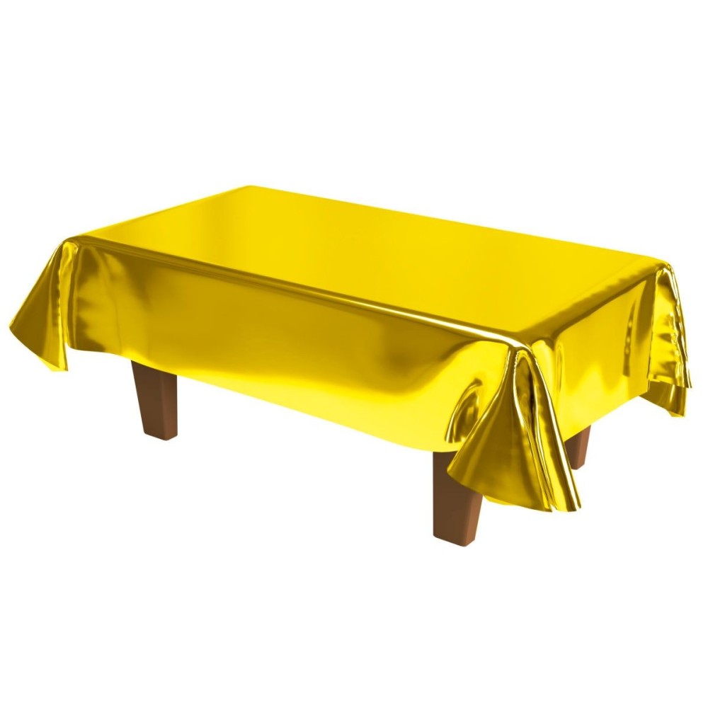 Plastový party ubrus zlatý 270 x 136 cm