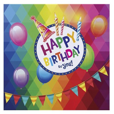 Papírové ubrousky Narozeniny Happy Birthday 20ks