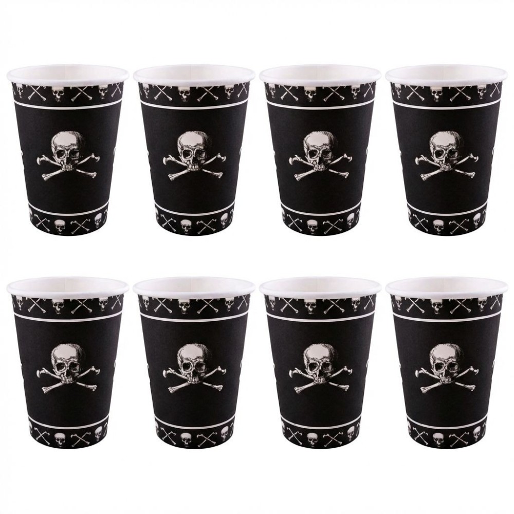 Papírové kelímky Piráti 8ks