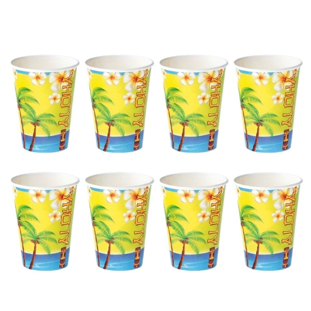 Papírové kelímky Havaj Aloha 8ks
