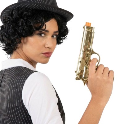 Zlatá pistole zbraň 22 cm