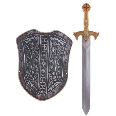 Sada pro rytíře štít a meč