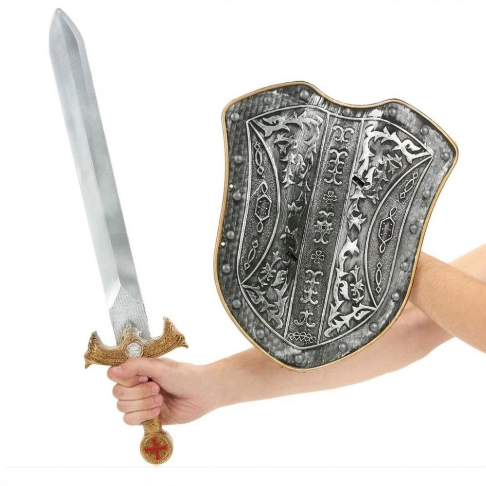 Sada pro rytíře štít a meč