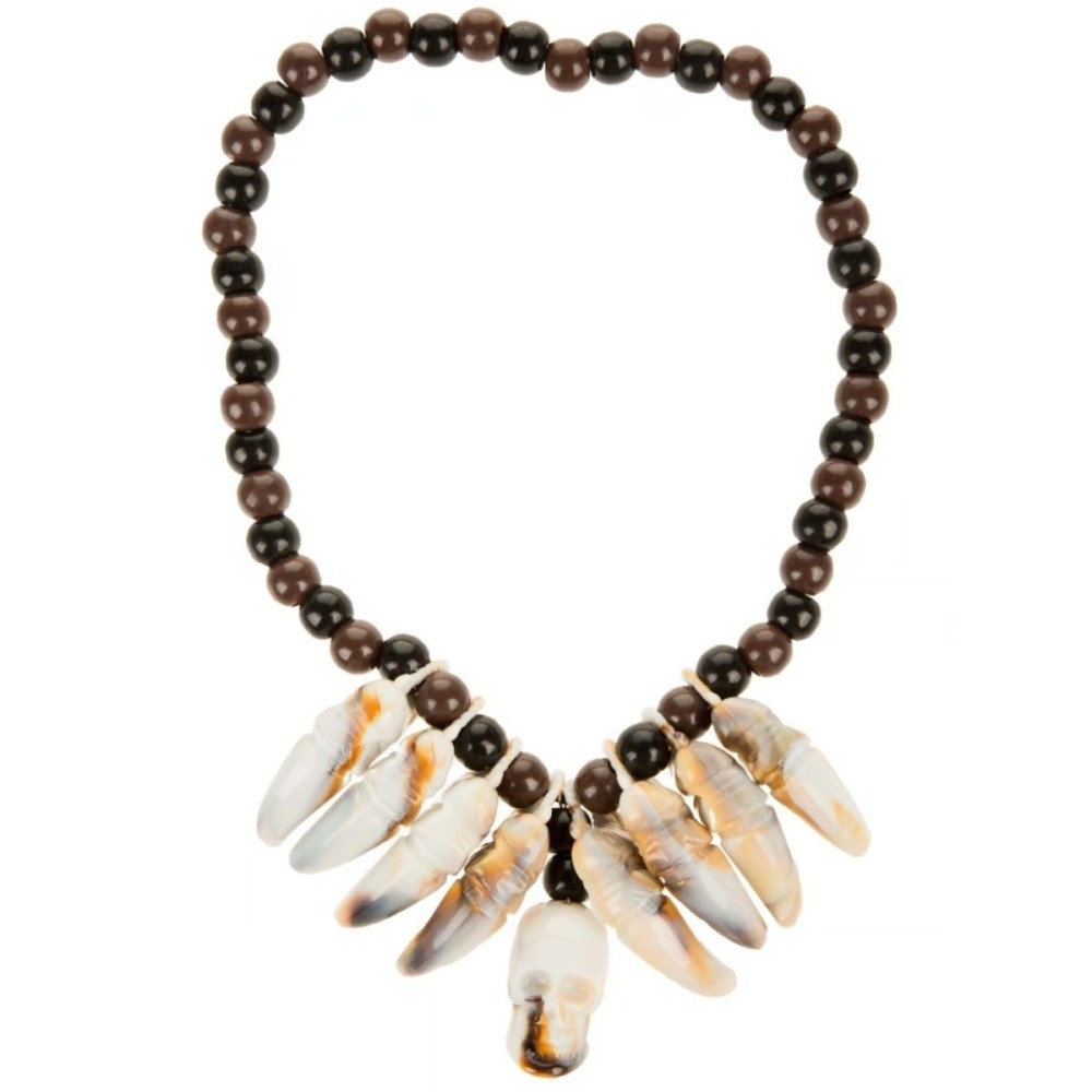 Náhrdelník se zuby pravěk divočina