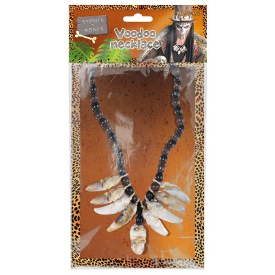 Náhrdelník se zuby pravěk divočina