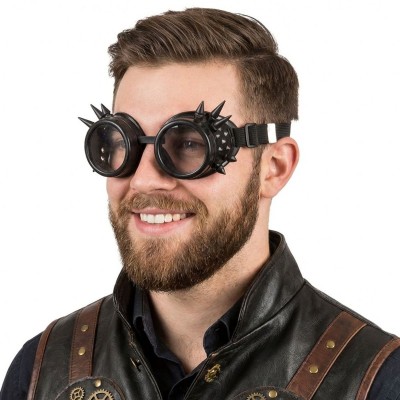 Brýle steampunk s ostny černé