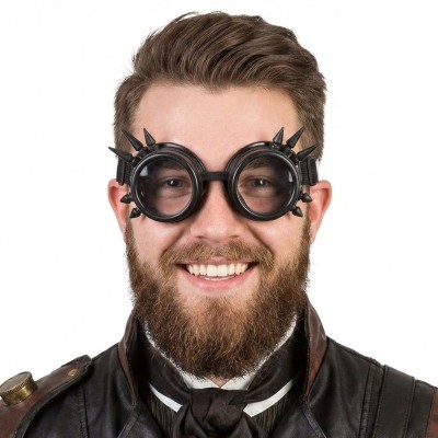 Brýle steampunk s ostny černé