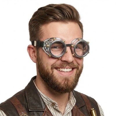 Brýle steampunk stříbrné