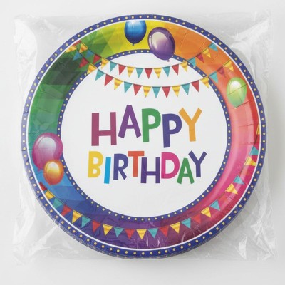 Papírové talíře Narozeniny Happy Birthday 8ks