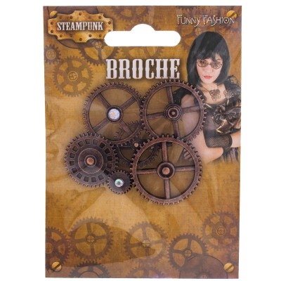 Kovová brož Steampunk