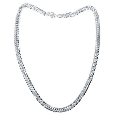 Kovový náhrdelník stříbrný řetěz