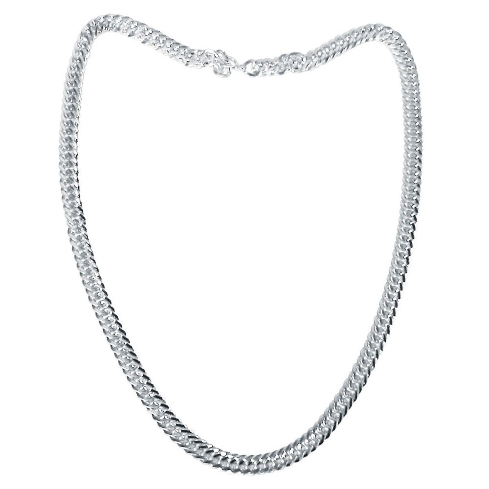 Kovový náhrdelník stříbrný řetěz