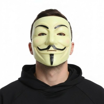 Maska Guy Fawkes Anonymous žlutá