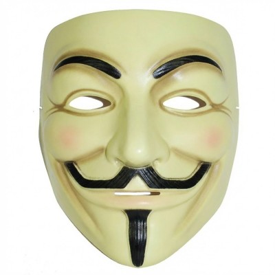Maska Guy Fawkes Anonymous žlutá