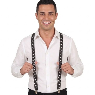 Šle kšandy černé s puntíky