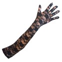 Krajkové dlouhé rukavice černé 45cm