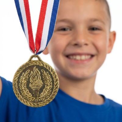 Medaile zlatá plastová 5 cm