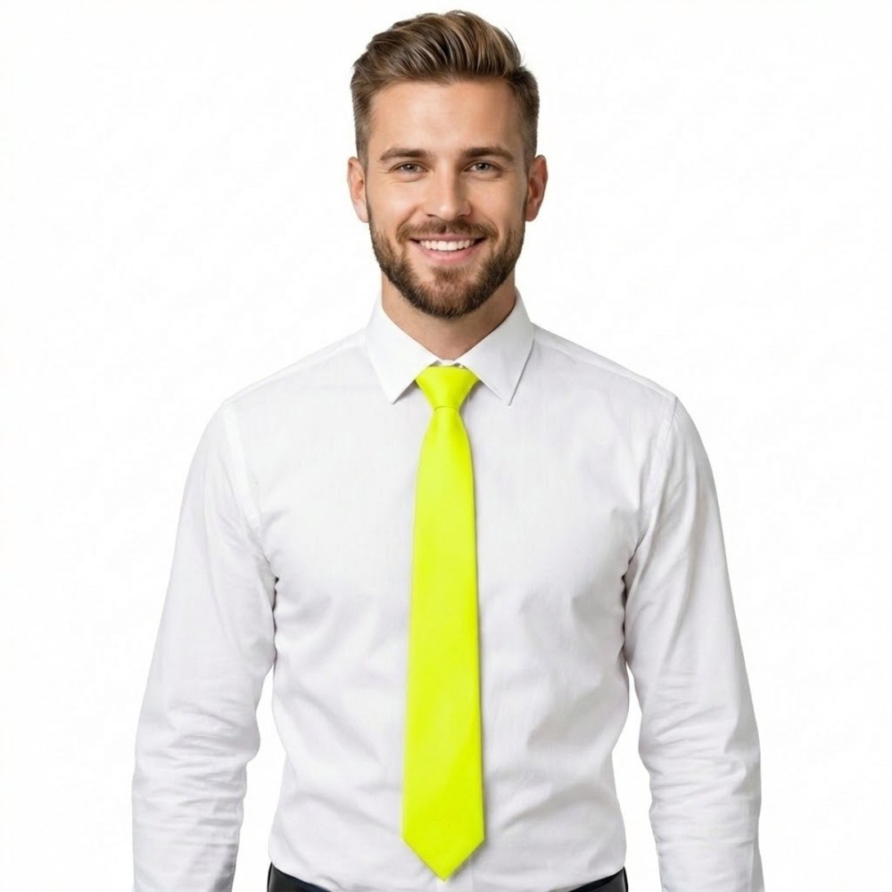 Kravata neon žlutá