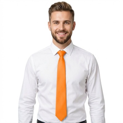 Kravata neon oranžová