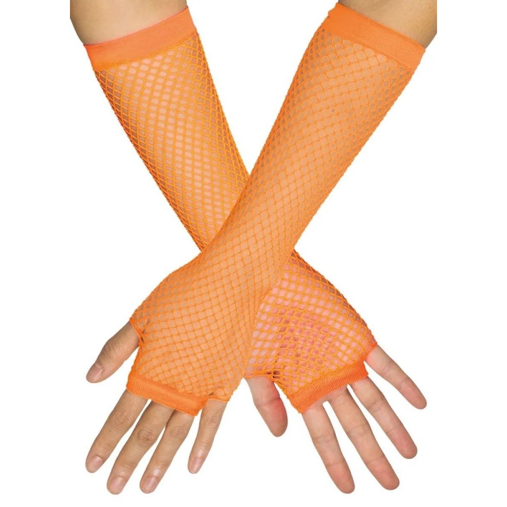 Rukavice síťované neon oranžová