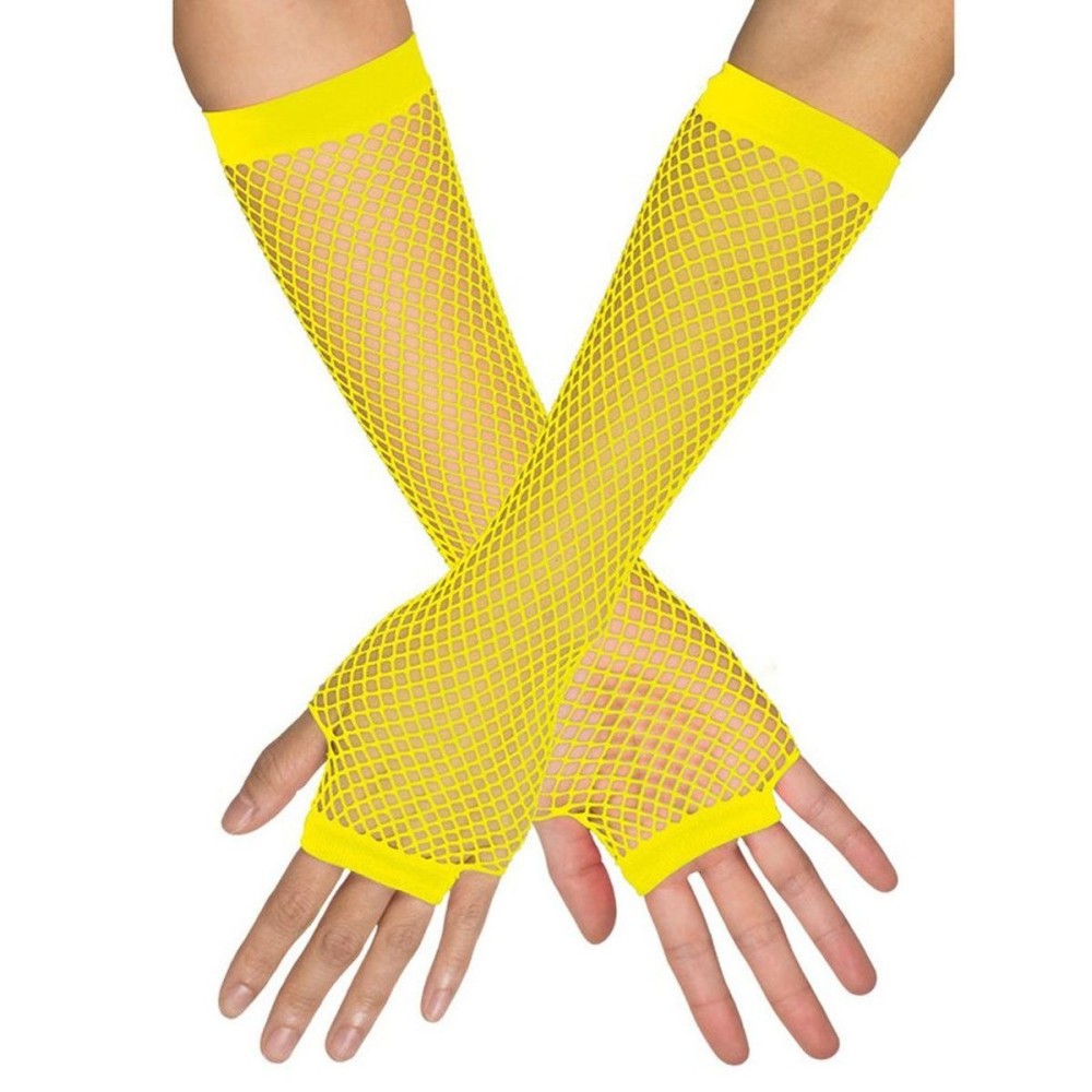 Rukavice síťované neon žluté