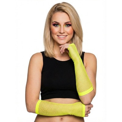 Rukavice síťované neon žluté