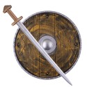 Sada viking štít a meč 62cm