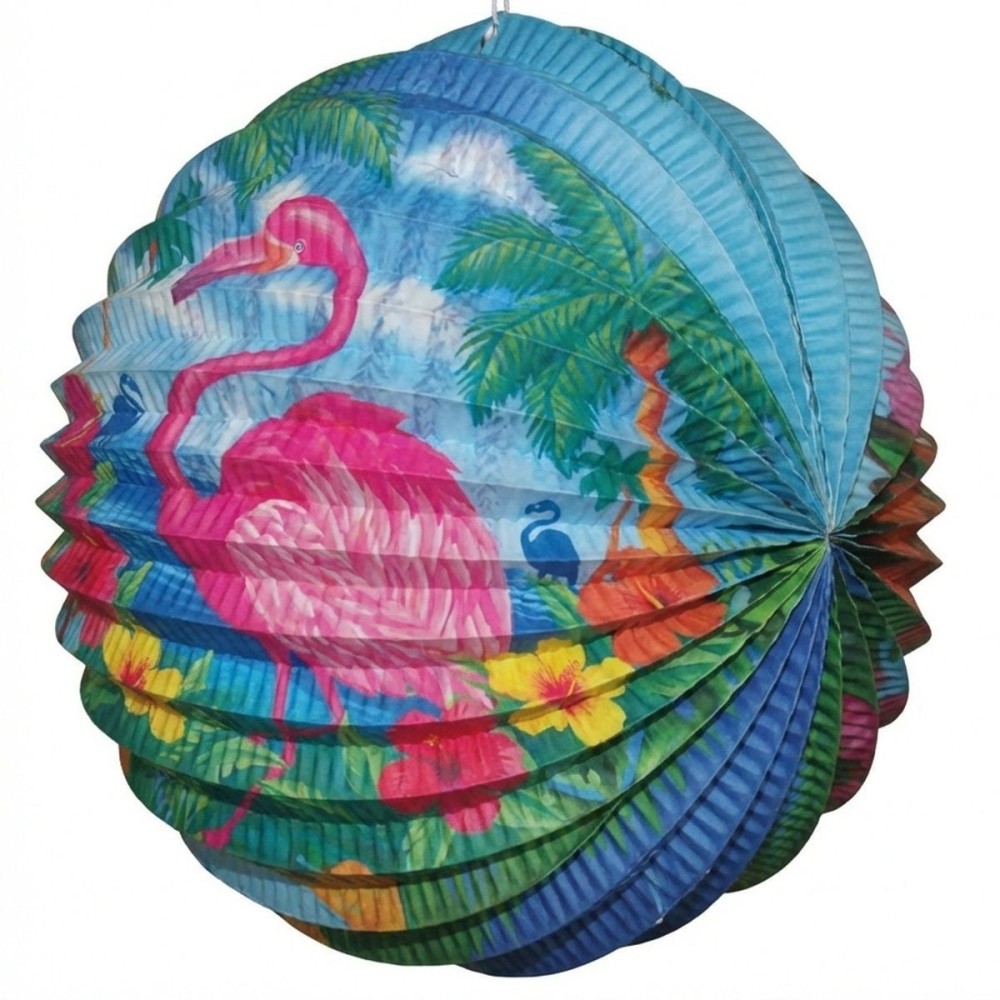 Dekorace lampion plameňák 24cm