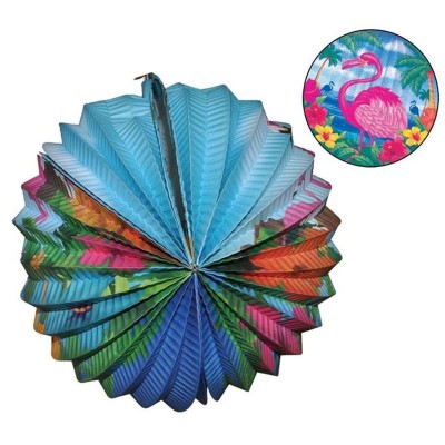 Dekorace lampion plameňák 24cm