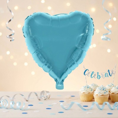 Foliový balónek srdce světle modré 52 cm