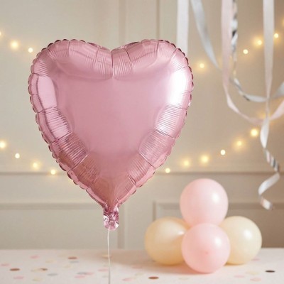 Foliový balónek srdce světle růžové 52 cm