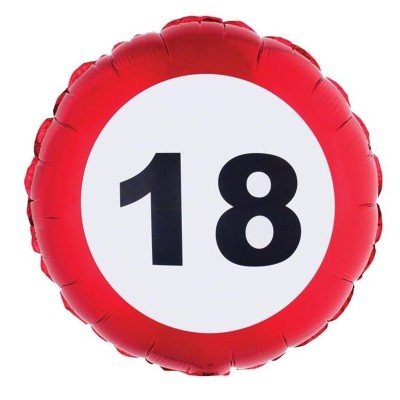 Foliový balónek kulatý číslo 18 velikost 46cm