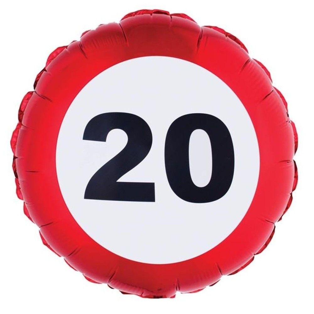 Foliový balónek kulatý číslo 20 velikost 46cm