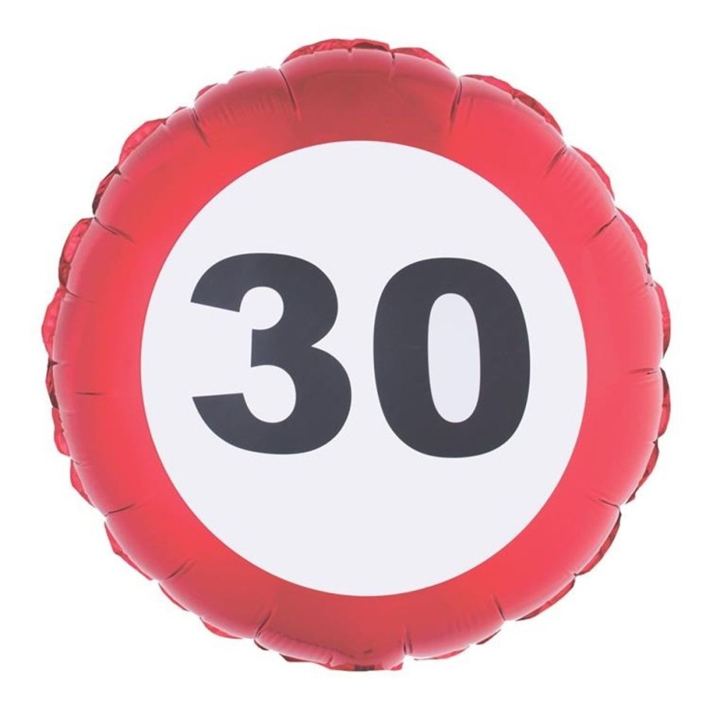 Foliový balónek kulatý číslo 30 velikost 46cm
