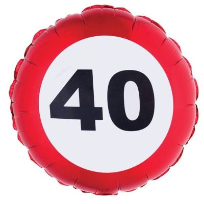 Foliový balónek kulatý číslo 40 velikost 46cm
