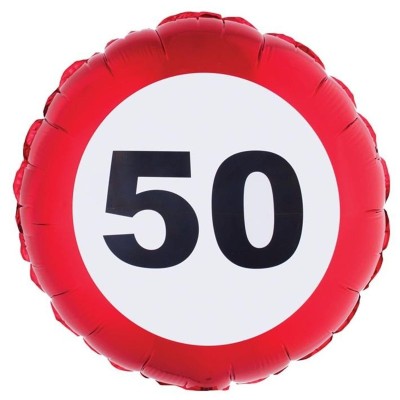 Foliový balónek kulatý číslo 50 velikost 46cm