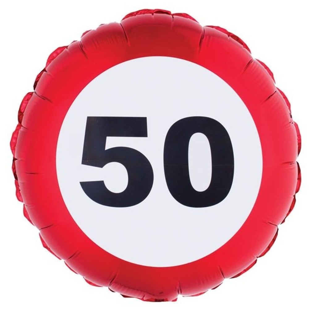 Foliový balónek kulatý číslo 50 velikost 46cm