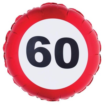 Foliový balónek kulatý číslo 60 velikost 46cm