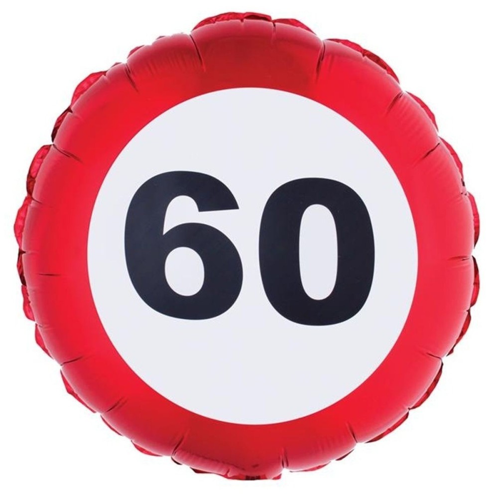 Foliový balónek kulatý číslo 60 velikost 46cm