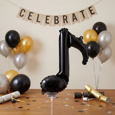 Foliový balónek s tyčkou Nota 45 cm