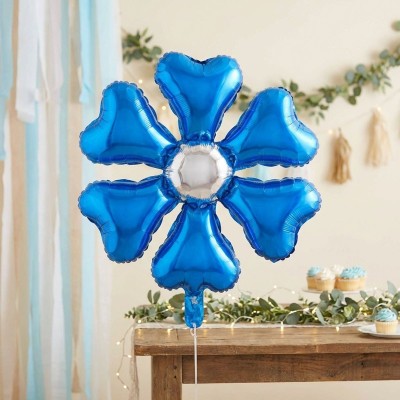 Foliový balónek květina modrá 55 cm