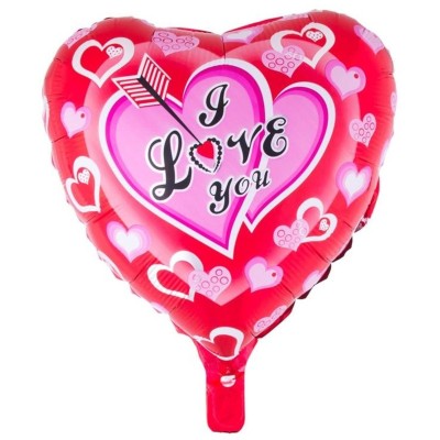 Foliový balónek srdce červené I Love You 52cm
