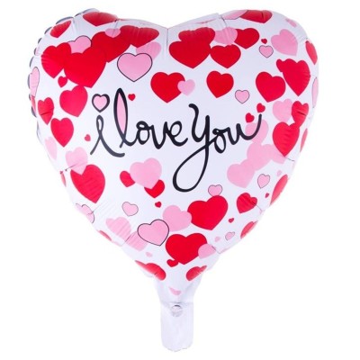Foliový balónek srdce I Love You 52cm