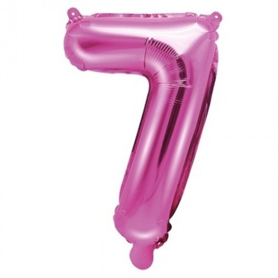 Foliový balónek číslo 7 růžový 35 cm